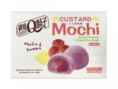 mochi custard raspberry